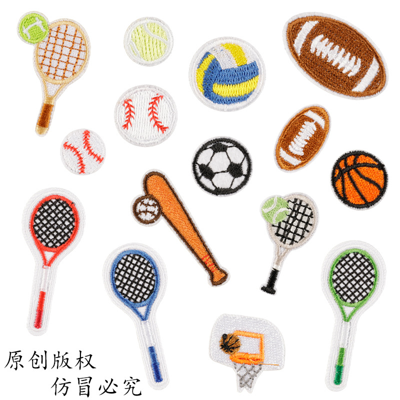 Table Tennis Olympics - 100 stks/partij Creatieve Borduurpatch Sportbal Tafeltennis