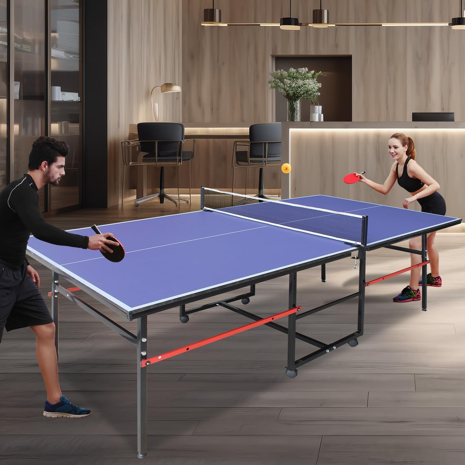 8 ft draagbare pingpongtafel,  - Table Tennis Olympics recensie en prijs